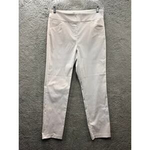 EP‎ New York Women's Large White Golf Pants Straight Leg Elastic Waist Comfort